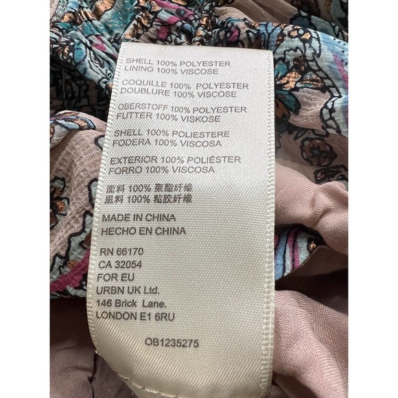 Free People Gold Dust Tie Metallic Printed Wide Leg  Jumpsuit - Picture 9 of 10